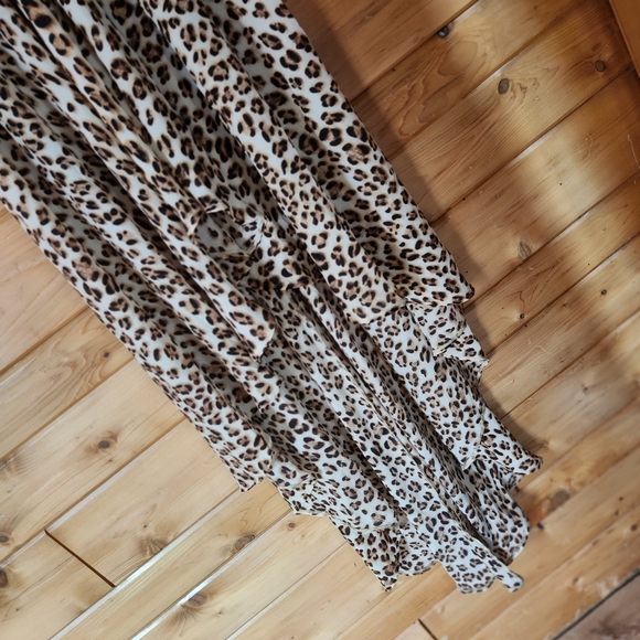 GUESS Dress Size Small Jungle Fever Cheetah Print Crochet Halter Racer T… - Picture 5 of 14